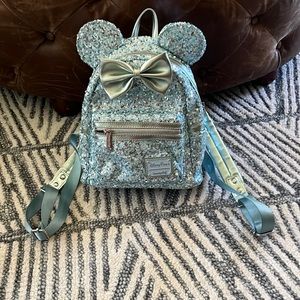 Glittery teal mini mouse backpack really hard to find